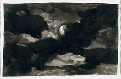 Study of a Clouded Moonlit Sky by George Romney